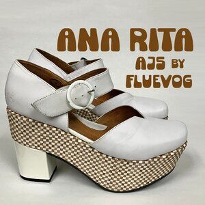 *USED* Fluevog 2014 AJS ANA RITA Mary Janes, Size 9 (best for 8.5)! Super cute!